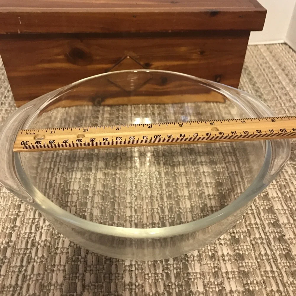 Vintage Pyrex 15L Clear Glass Round Baking Dish‎ 023 Oven Microwave Safe